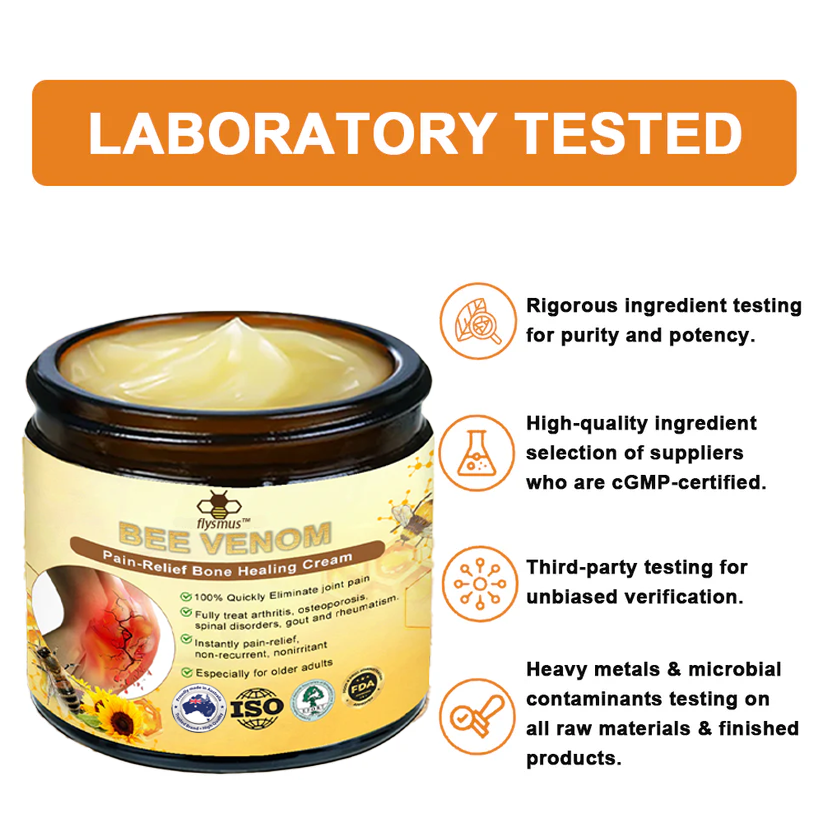 ✅Official Store: flysmus™ Bee-Venom Pain-Relief Bone Healing Cream👨⚕️Orthopaedic Association(AOA) Approved (Reducing joint swelling, pain, stiffness, redness, warmth, soreness, and joint fatigue)