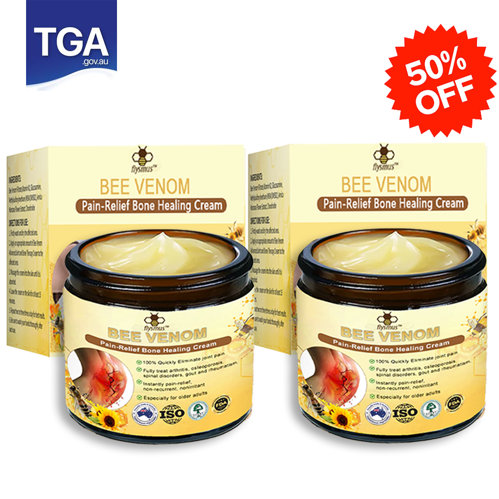 ✅Official Store: flysmus™ Bee-Venom Pain-Relief Bone Healing Cream👨⚕️Orthopaedic Association(AOA) Approved (Reducing joint swelling, pain, stiffness, redness, warmth, soreness, and joint fatigue)