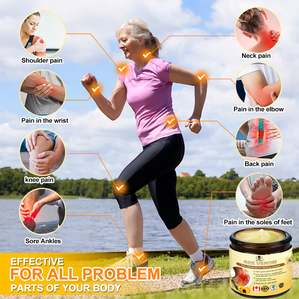 ✅Official Store: flysmus™ Bee-Venom Pain-Relief Bone Healing Cream👨⚕️Orthopaedic Association(AOA) Approved (Reducing joint swelling, pain, stiffness, redness, warmth, soreness, and joint fatigue)