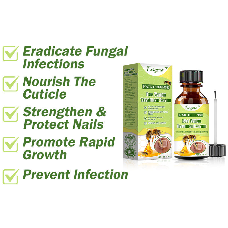 👩‍⚕️🌾Furzero™ Nail Defense Bee Venom Treatment Serum(For All Kinds Of Nail Diseases✅For Healthier Nail Growth)