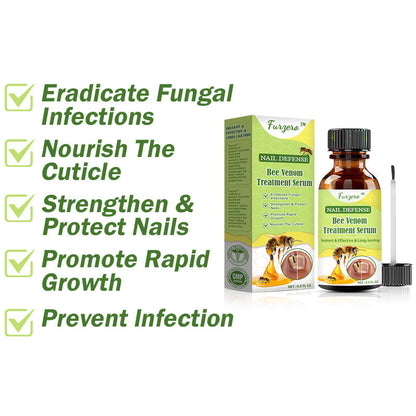 👩‍⚕️🌾Furzero™ Nail Defense Bee Venom Treatment Serum(For All Kinds Of Nail Diseases✅For Healthier Nail Growth)