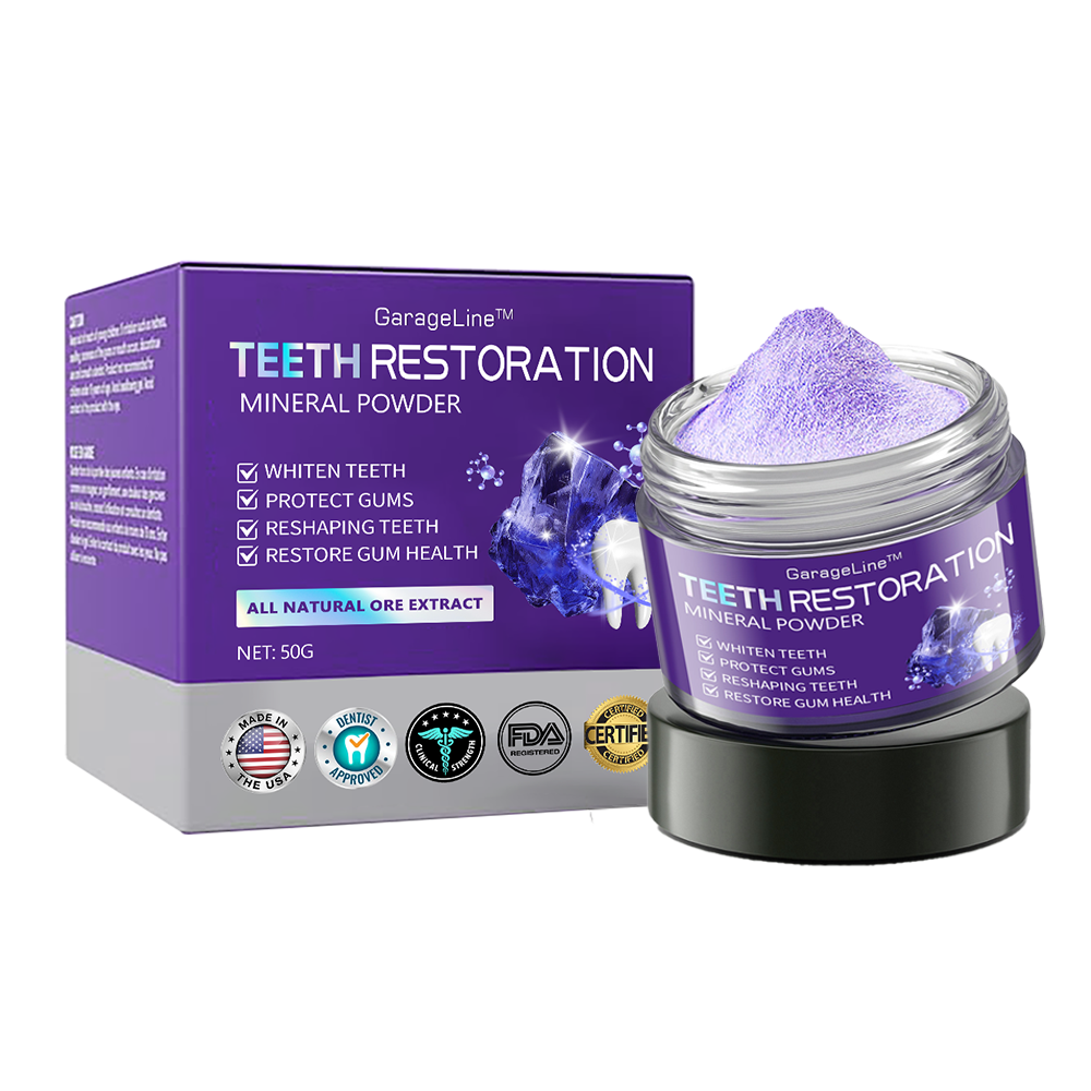 🦷💫GarageLine™ (ADA recommended)TeethRestoration Mineral Powder(⏰𝐋𝐢𝐦𝐢𝐭𝐞𝐝 𝐭𝐢𝐦𝐞 𝐝𝐢𝐬𝐜𝐨𝐮𝐧𝐭 𝐋𝐚𝐬𝐭 𝟑𝟎 𝐦𝐢𝐧𝐮𝐭𝐞𝐬⏰)