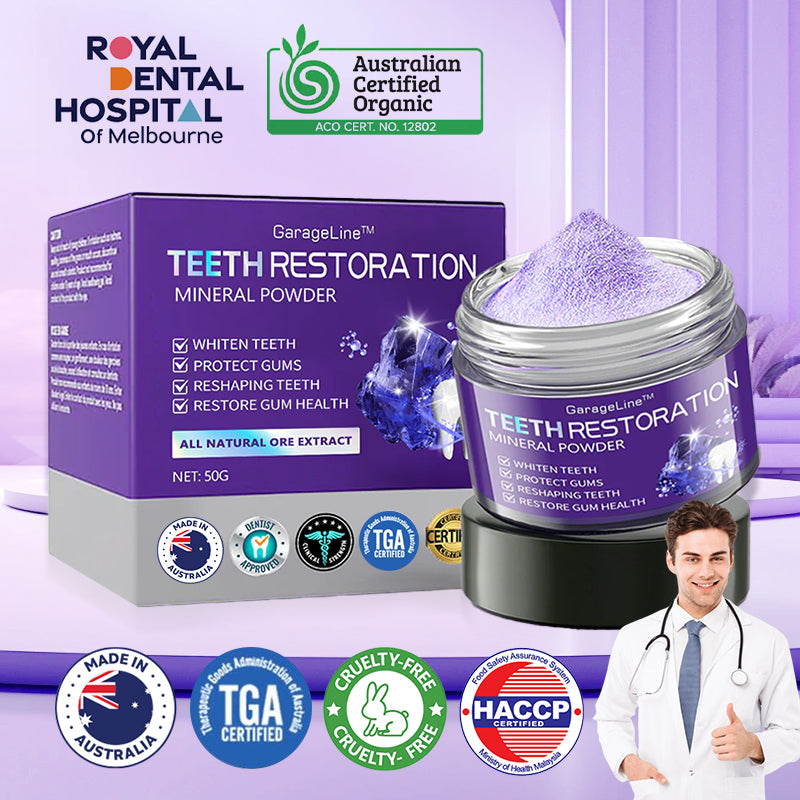 🦷💫GarageLine™ (ADA recommended)TeethRestoration Mineral Powder(⏰𝐋𝐢𝐦𝐢𝐭𝐞𝐝 𝐭𝐢𝐦𝐞 𝐝𝐢𝐬𝐜𝐨𝐮𝐧𝐭 𝐋𝐚𝐬𝐭 𝟑𝟎 𝐦𝐢𝐧𝐮𝐭𝐞𝐬⏰)